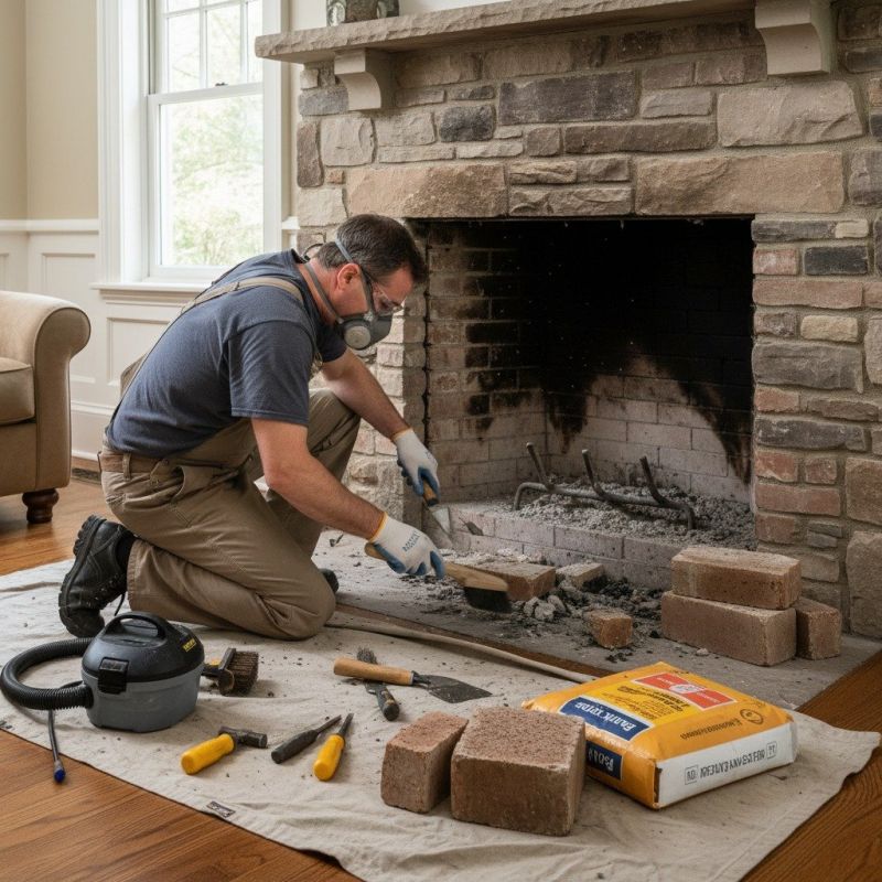 Stone Fireplace Repair