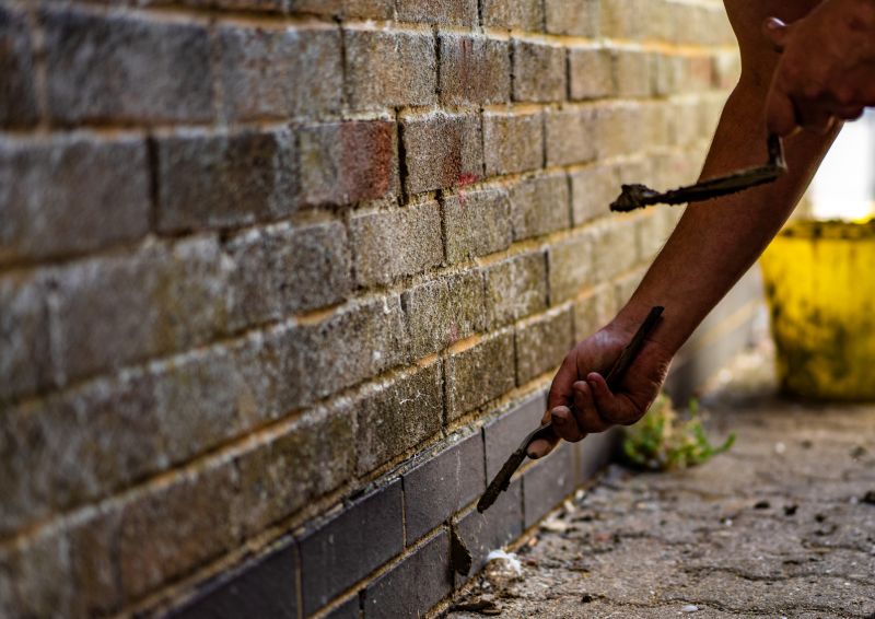 Repointed Mortar Joints